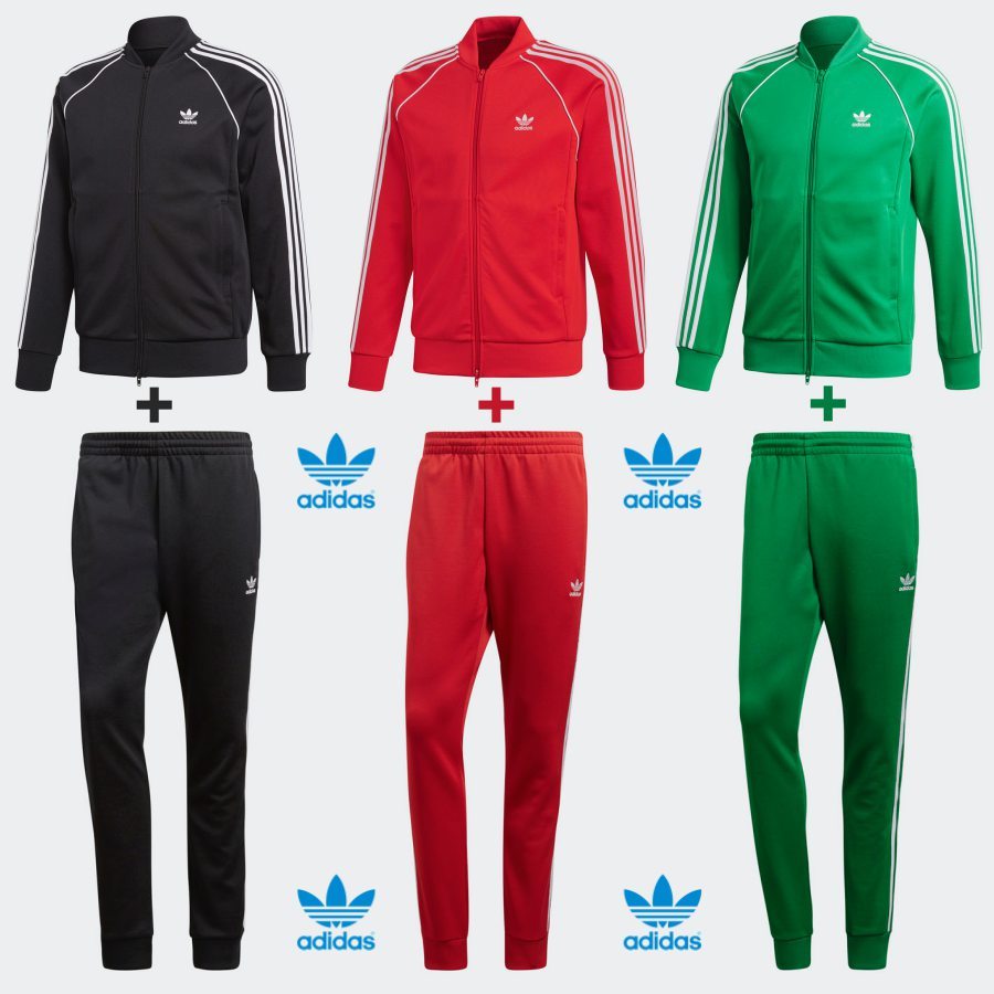 ADIDAS Originals SST Track Training Set Jacket + Pants Black Green Red XS-4XL | eBay